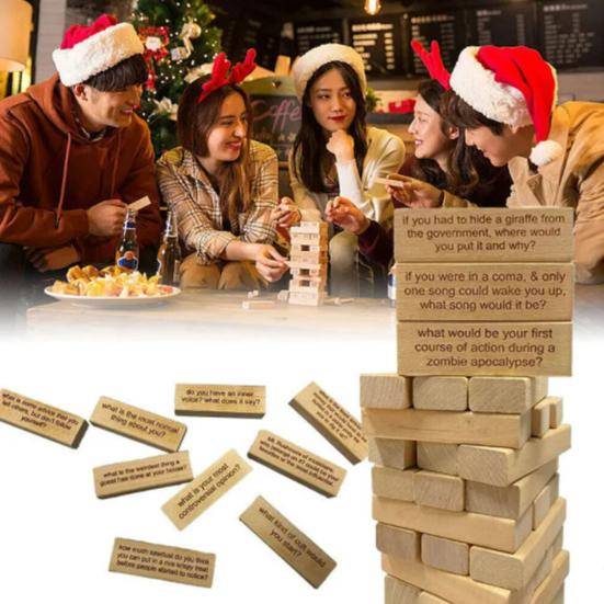 54 шт./компл. Падающая башня, блок, игра для питья, деревянная многопользовательская игра для взрослых, интерактивная строительная кирпичная кладка, напиток