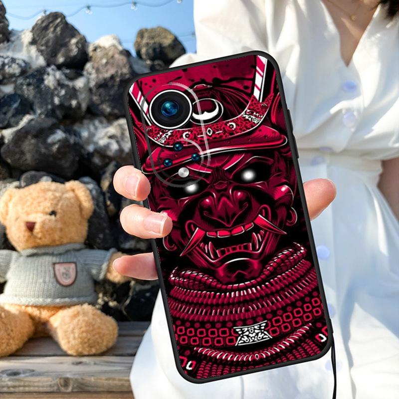 Samurai Mask Demon Cover For Honor Magic 6 5 Lite Pro 50 70 90 Honor X8b X9b X6 X7 X8 X9 X6a X7a X9a X8a Case