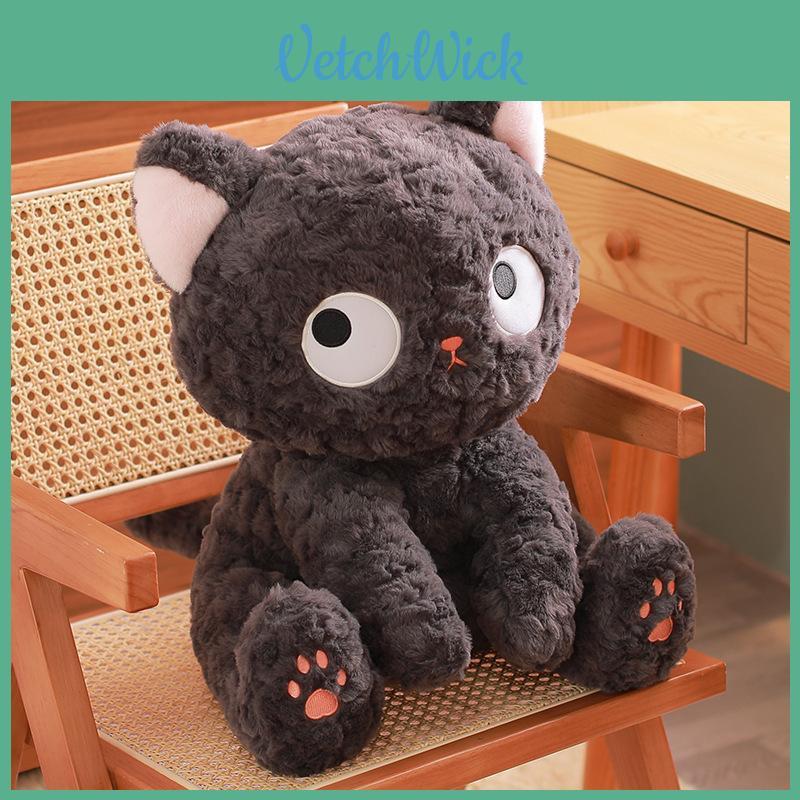 Cartoon Black Cat Stuffed Animal With Soft Plush Material For Collectors