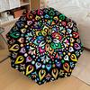 1pc Colorful Mandala Pattern Automatic Folding Umbrella, Heavy-Duty 8-Rib Construction, Perfect for Everyday yy251114153