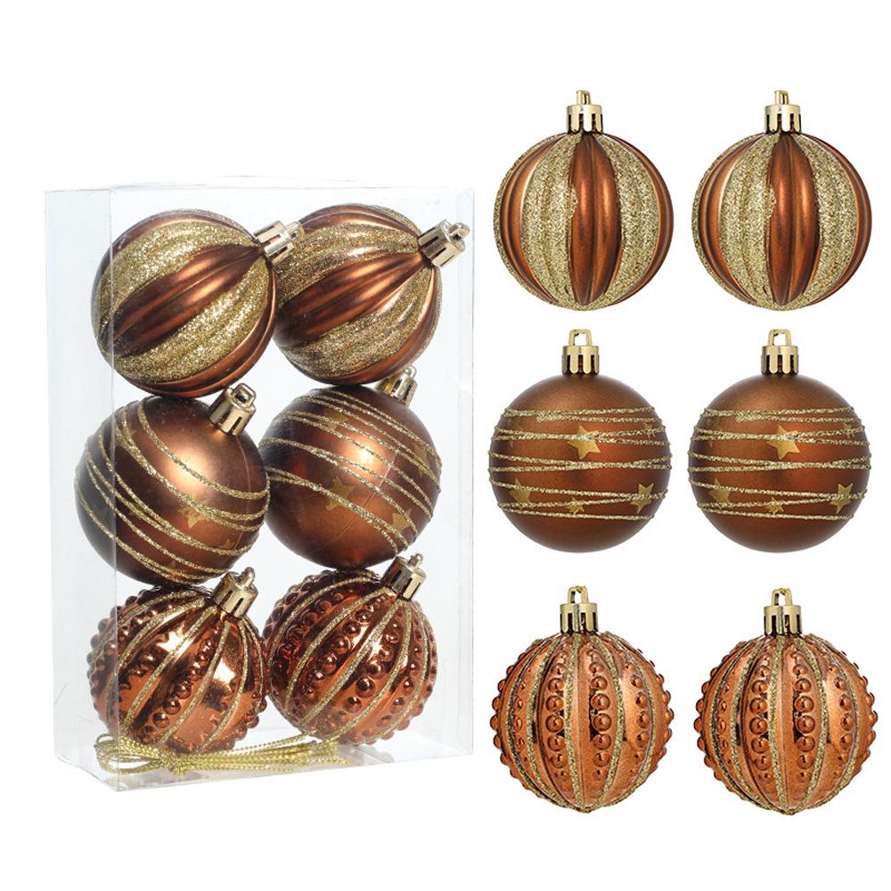Plastic Christmas Pinecone Bell Pendants Champagne Merry Christmas Decor Party Favors