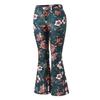Женские джинсовые брюки с высокой талией, цветочным принтом, расклешенные джинсы с карманами, поясом, легкими дышащими джинсами