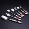 Stainless Steel Soup Spoon Set with Ceramic Handle for Desserts, Ice Cream, Fruit, Stirring, Coffee - Ideal for Western Tableware At Hotels