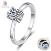 Bague Ringen Кольцо из стерлингового серебра 925 пробы с муассанитом овальной формы 1 карат с сертификатом, оригинальные обручальные свадебные украшения с бриллиантами