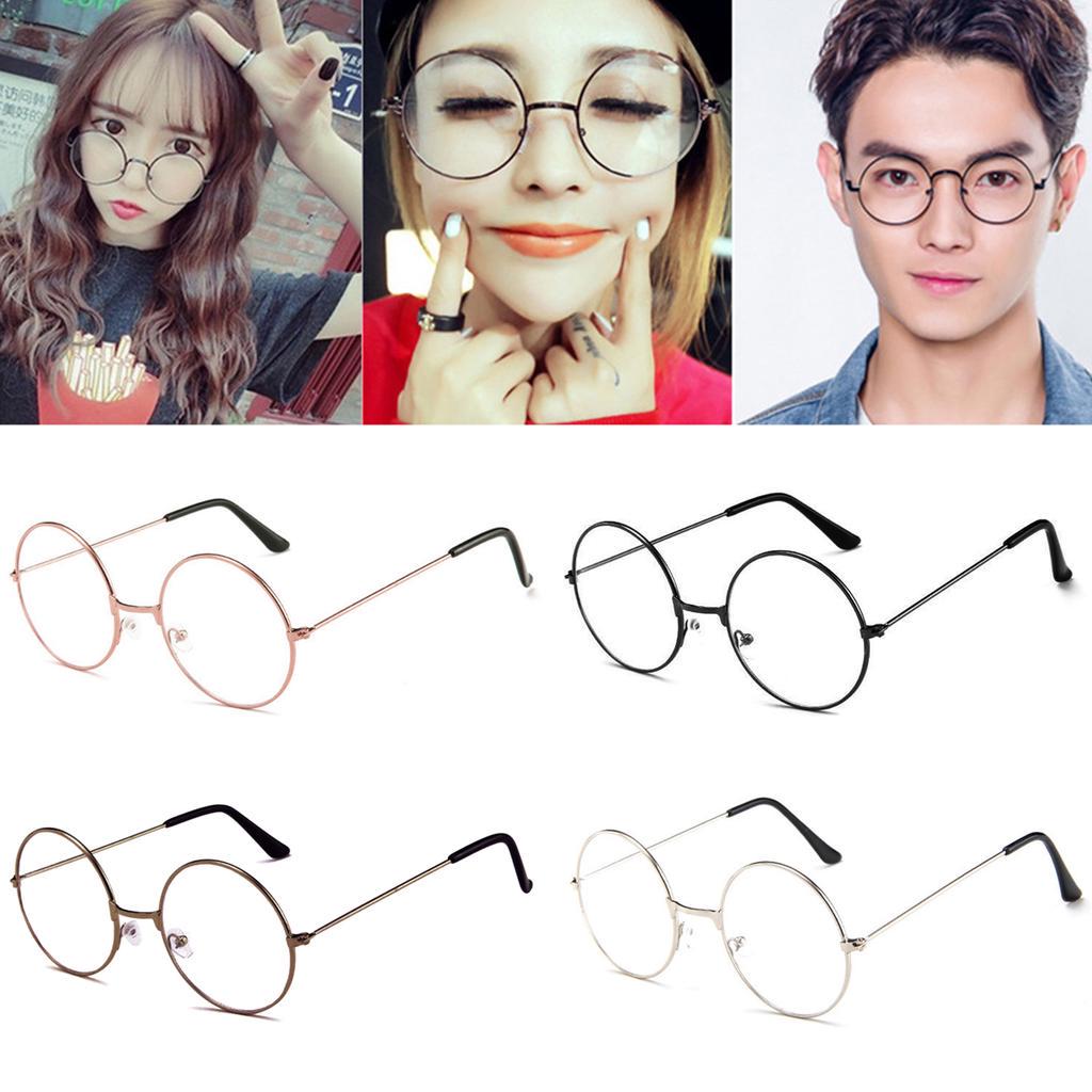 Круглые очки с металлическими линзами, круглые очки в стиле ретро, винтажные заморские очки в прозрачной оправе, ювелирный аксессуар