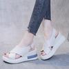 Summer Thick-soled Wedge Sandals Women's New Summer Casual Fish Mouth Women's Shoes Soft Leather Muffin Heel