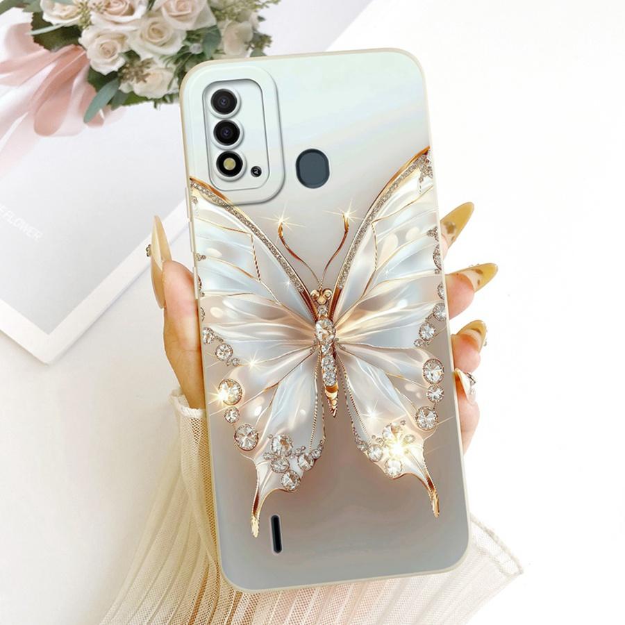 For Itel P37 Pro Vision 2Plus Phone Case Cute Rabbit Liquid Soft Silicone Bumber Shell For Itelp37 Capa Vision2s Back Cover