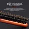 Three-Row Curly Pig Bristle Comb for Fluffy Hair with Pointed Tail - Ideal for Ladies