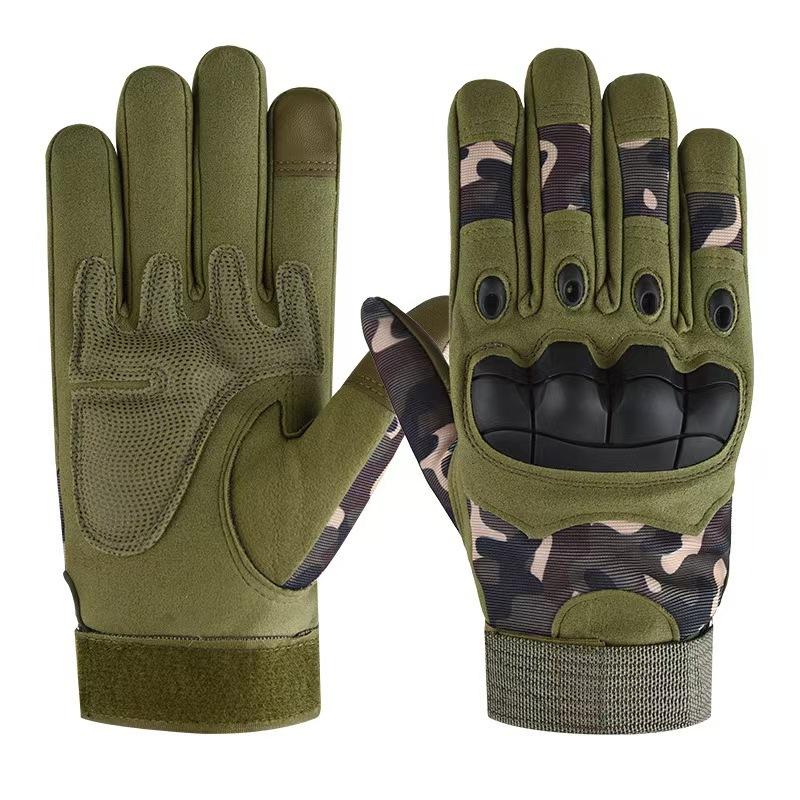 Tactical Gloves Men Long Finger Soft Shell Outdoor Protection Army Fan Anti Slip Sports Cycling Mountain Climbing Fighting Touch Screen Gloves Men