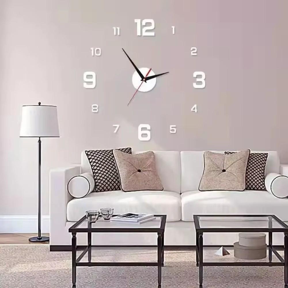 Creative Frameless Wall Clock Wall Mechanism DIY Night light Arrows Decal Wall Decoration Home Silent Clock Living Room Office