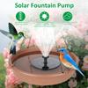 Garden Courtyard Bird Feeding Tray Support Tool Set with Solar Fountain Pump