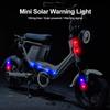 Solar Powered LED Tail Warning Light - Rear Collision Prevention Flashing Light for Car Motorcycle Electric Vehicle Bicycle
