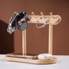 Деревянная вешалка для ключей с вогнутым лотком, предотвращающим скатывание, влагостойкое покрытие восковым маслом, органайзер для прихожей, спальни, гостиной