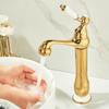 Antique Basin Faucet Gold Torneiras Bathroom Faucet Sink Faucet Single Handle Hole Faucet Basin Taps Hot Cold Mixer Tap Crane