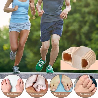 Выпрямитель для пальцев ног, противоскользящий разделитель с двойным кольцом для устранения перекрывающихся пальцев и вальгусной деформации большого пальца стопы, ортопедический корректор косточки на ноге