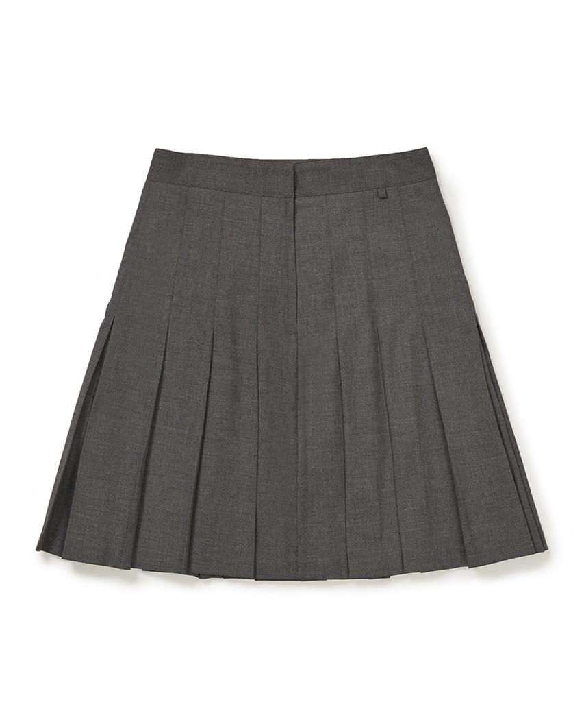 Clove [25Ss Clove] Button Pocket Pleated Skirt (Charcoal)