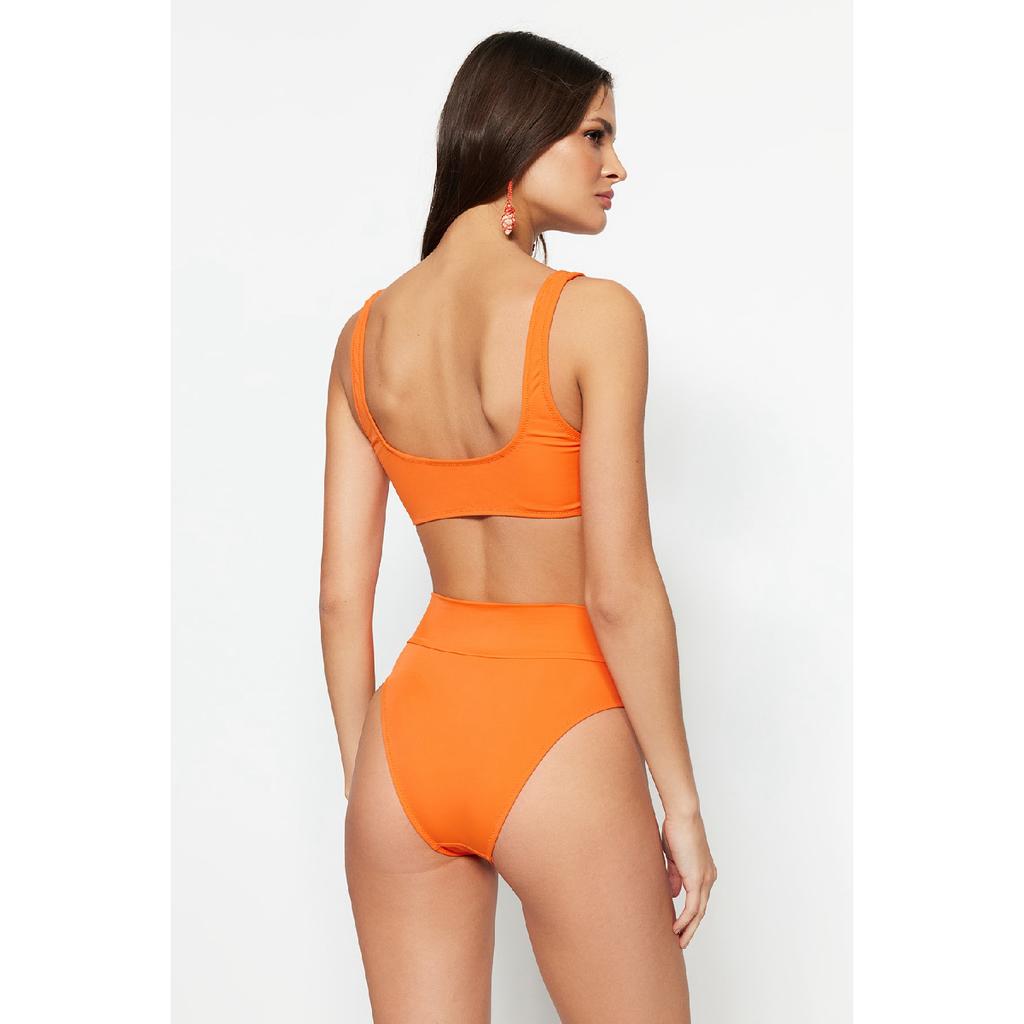 Черный комплект бикини с высокой талией и полыми ногами Tbess22bt0010