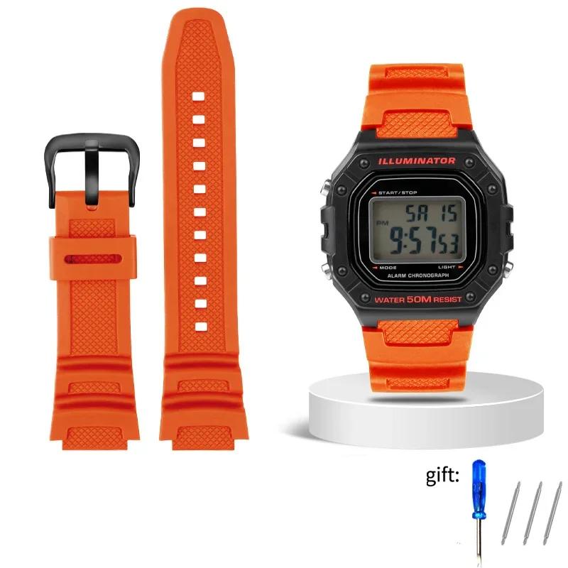 Высококачественный резиновый ремешок для часов Casio W-218h / F-108 AE1200 / 1000 / 1300, силиконовый ремешок из смолы