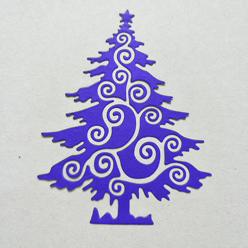 DC-213 Вырубные штампы для скрапбукинга DIY Модель ножа для тиснения из углеродистой стали Форма для рождественского ножа в виде сосны