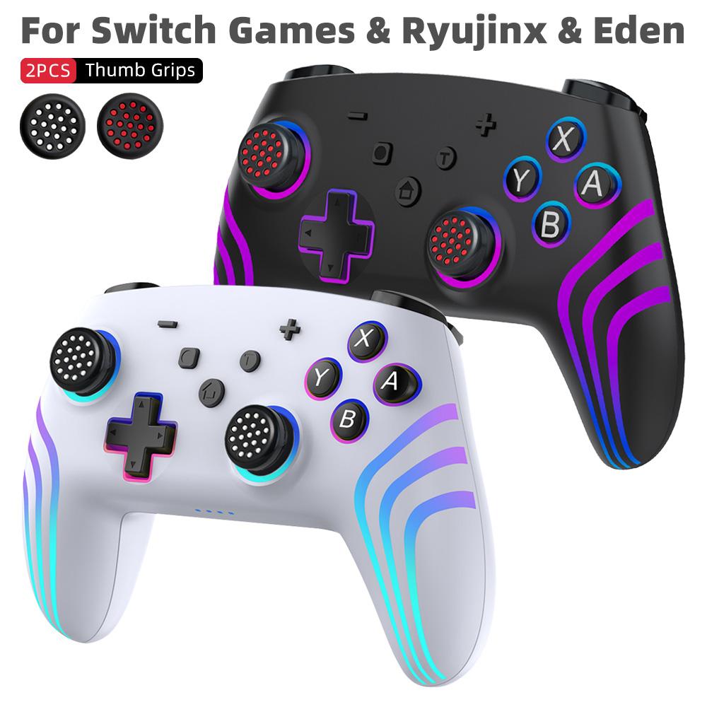 Беспроводной игровой контроллер SZ-933B для Switch Lite и ПК с RGB-подсветкой и шестиосевым гироскопом