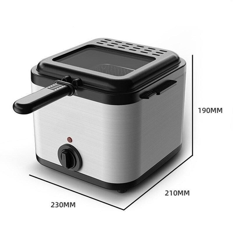 2.5 л Большая емкость Умная электрическая фритюрница Фритюрница Механическая ручка регулировки температуры Фритюрница для жарки с корзиной из нержавеющей стали