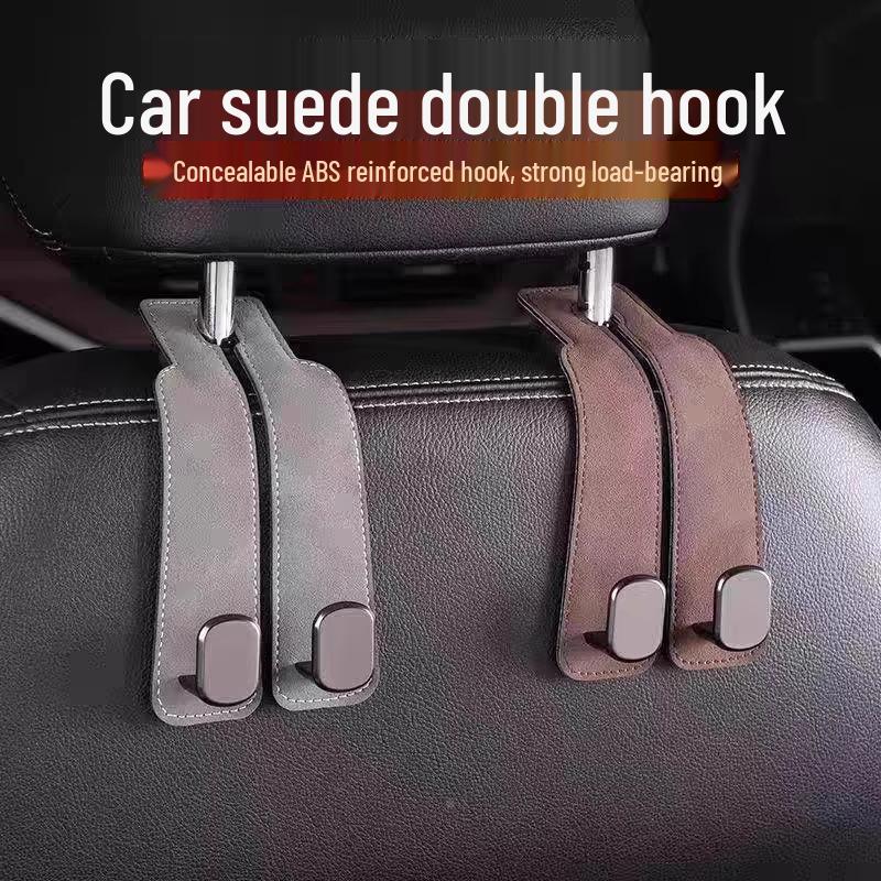 Замшевые кожаные крючки на подголовник автомобильного сиденья