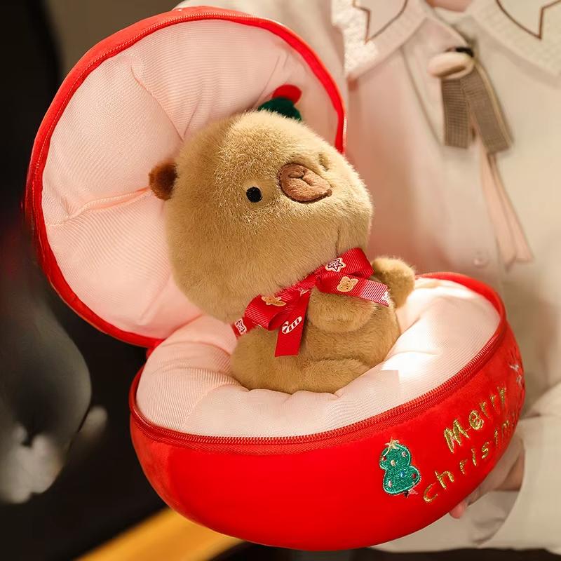 Творческий Сочельник Apple All Series Capybara Animals Dino Soft Santa Claus Tree Deer Dolls для оригинального рождественского подарка Декор