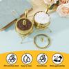 Stainless Steel Seasoning Box, Set of 2 Seasoning Storage Container with Spoon Gold Seasoning Rack Spice Pots for Pepper Spice
