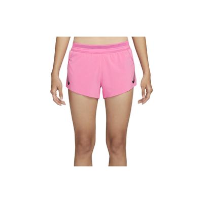Dri-Fit Adv Logo Print Эластичные однотонные шорты для фитнеса с боковым разрезом Женские плавки Розовые CZ9399-606