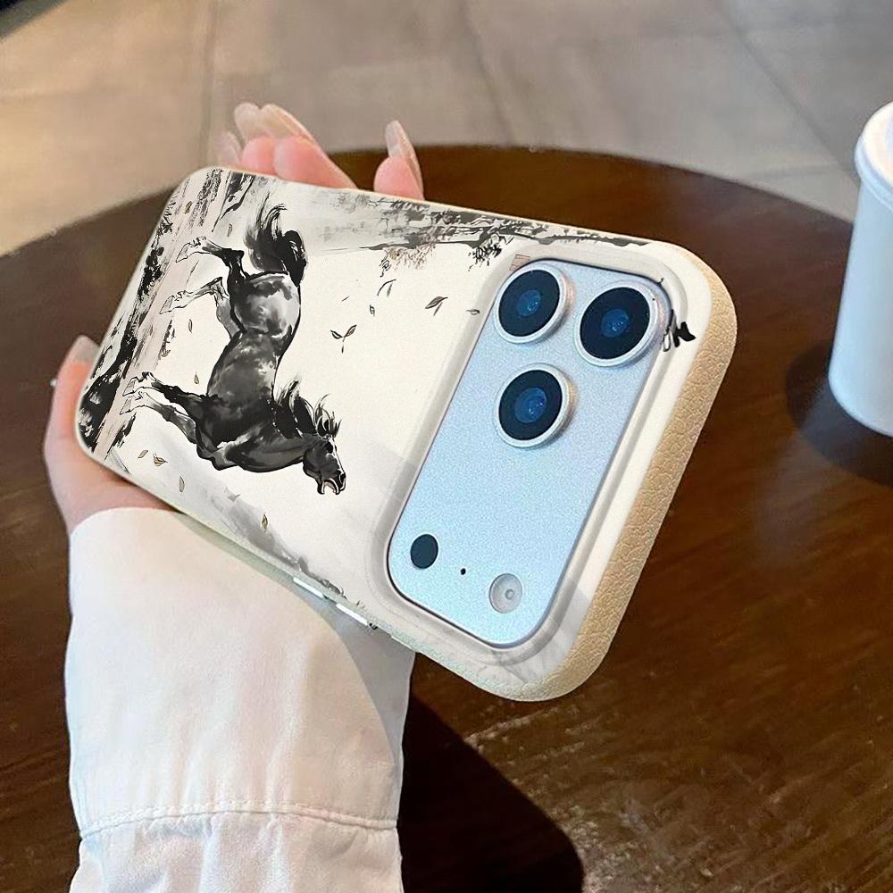 Черный конь с высоко поднятой головой Чехол для телефона Для IPhone 17 17Air 16 15 14 13 12 11 Pro Max XR XS Max 7 8 Plus Чехол