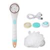 Electric Body Brush Set 360 Degrees Rotating 4 Heads Long Handle Bath Cleansing Scrubber