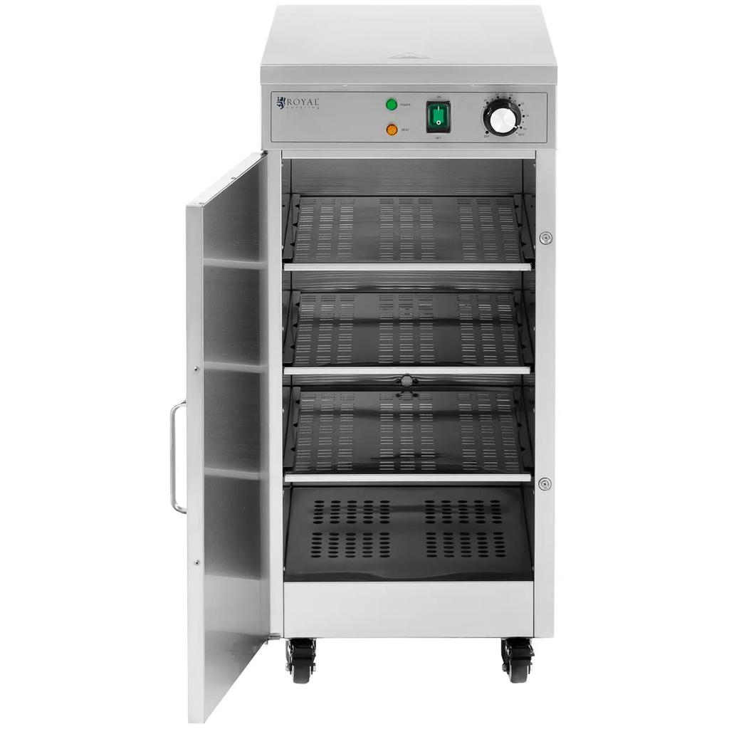 Plate warmer, heating cabinet on wheels, for 60 plates, diameter 29 cm, 600 W