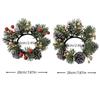 1/2pcs Christmas Candle Holders with Artificial Pine Branches & Berries New Year Home Table Decoration DIY Candle Wreath Gifts
