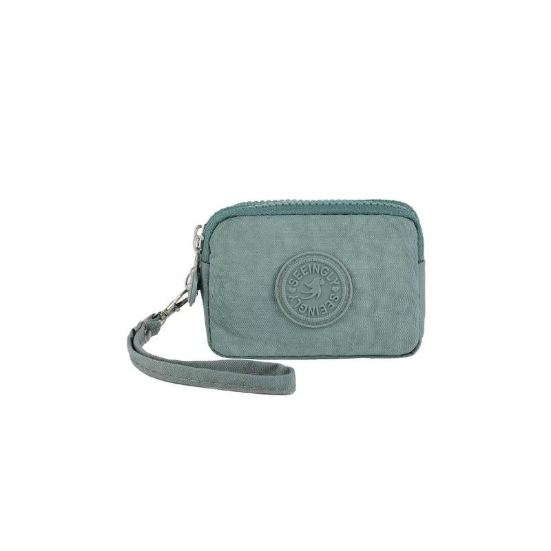 Three Layer Nylon Coin Purse Portable Wallet Women Men Waterproof Money Bags