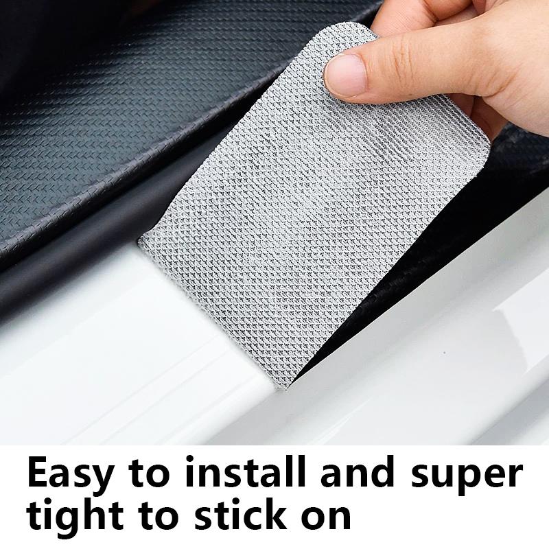 BTY4 Carbon Fiber Door Sill Rear Trunk Film Anti Scratch Sticker For Mercedes Benz W203 W204 W205 W206 W212 W213 Protective Accessori