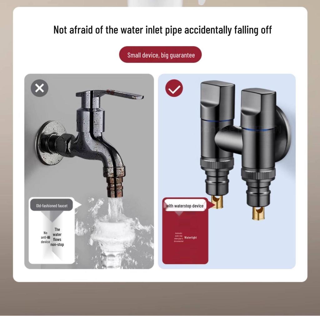 Dual Outlet Automatic Shut-off Washing Machine Faucet Valve
