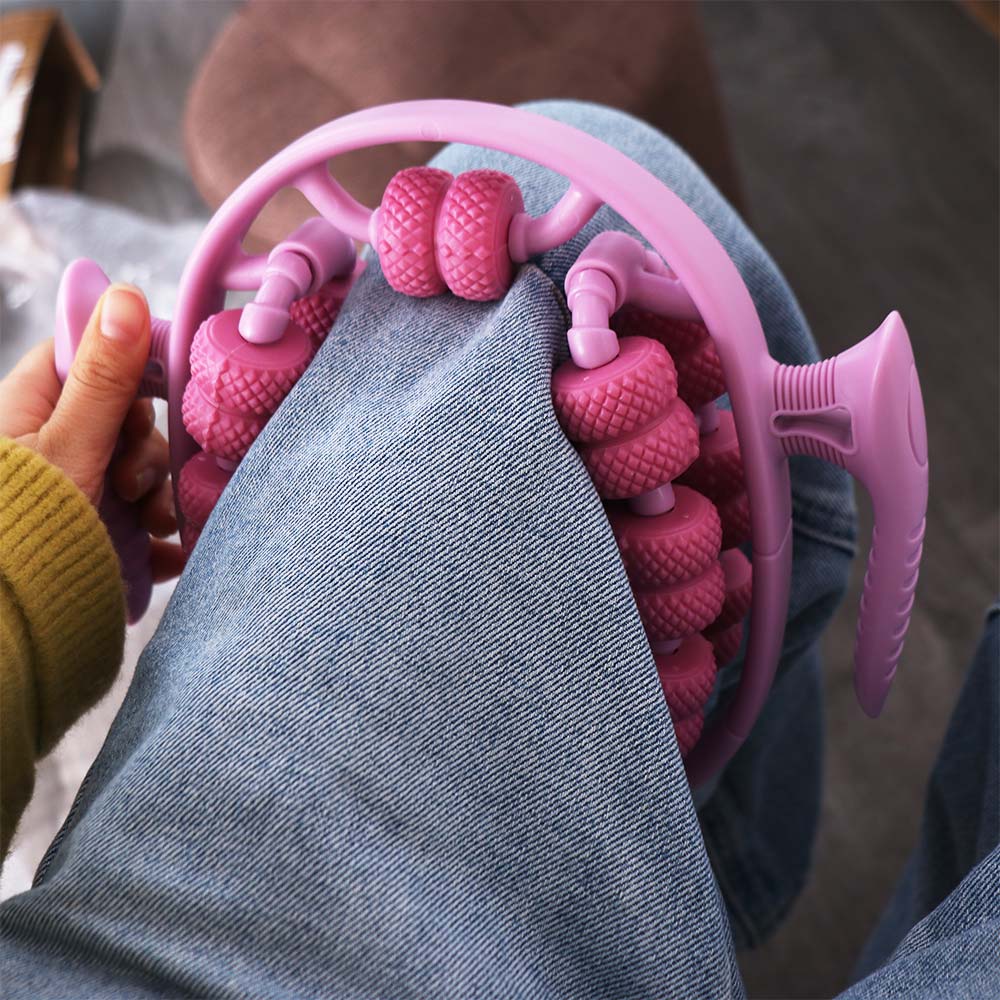 26 Wheel Cellulite Massager 360-degree Rotation Manual Muscle Massager Roller  Yoga Fitness