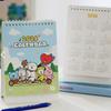 BT21 2026 Desk Calendar with Bonus Sticker Sheet – Official K-Pop Character Standing Planner