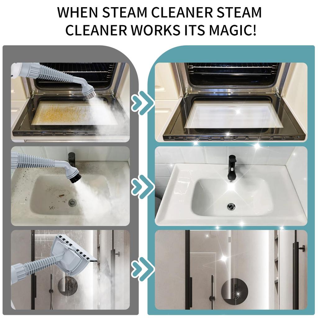 Udodik Steam Steam Cleaner with 10 Piece Accessory Pressurized Steam Cleaning Machine Multipurpose and All Natural and Steam Cleaning for Carpet