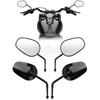 Черные мотоциклетные зеркала заднего вида 8 мм для Harley для Honda Shadow для Yamaha Dragstar для KAWASAKI Vulcan