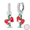 Women's Romantic 925 Silver Snowflake Star Shining Zircon Christmas Winter Earrings Fit Wedding Party Exquisite Jewelry