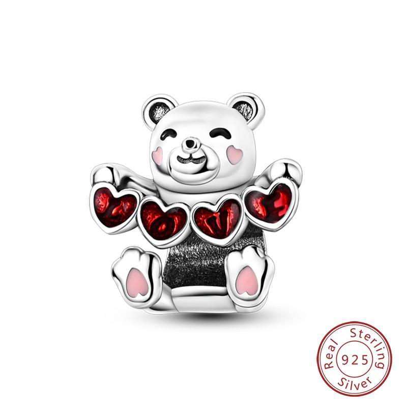 100% Медь Милый Маленький Медведь Бабочка Фламинго Шармы Бусины Роза Принцесса Подвески Подходят для DIY Браслетов Ювелирные Изделия Подарки