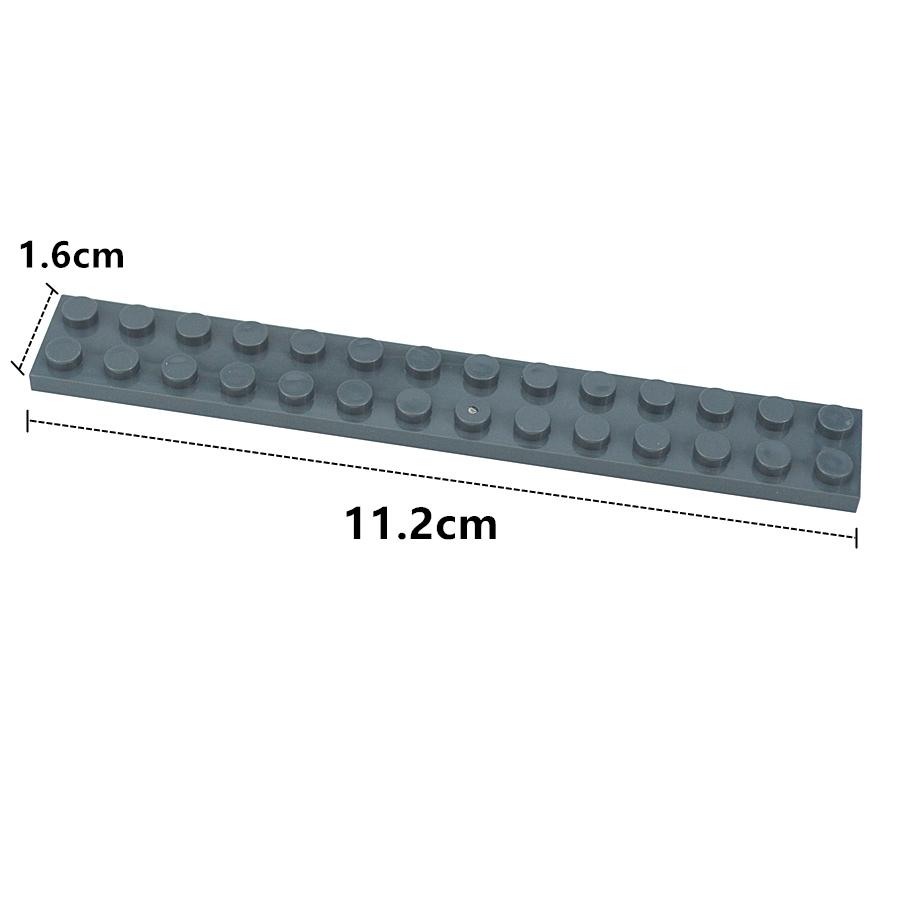 12 шт. Техническая пластина 2x14 точек Длинный тонкий строительный блок Кирпичики Совместимы с 91988 DIY Игрушки