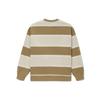 Li Ning Sport Fashion Series Color Block Полосатый свитер с круглым вырезом Толстовка унисекс Свитшот Seed-Brown AWDS537-3