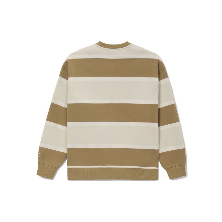 Li Ning Sport Fashion Series Color Block Полосатый свитер с круглым вырезом Толстовка унисекс Свитшот Seed-Brown AWDS537-3