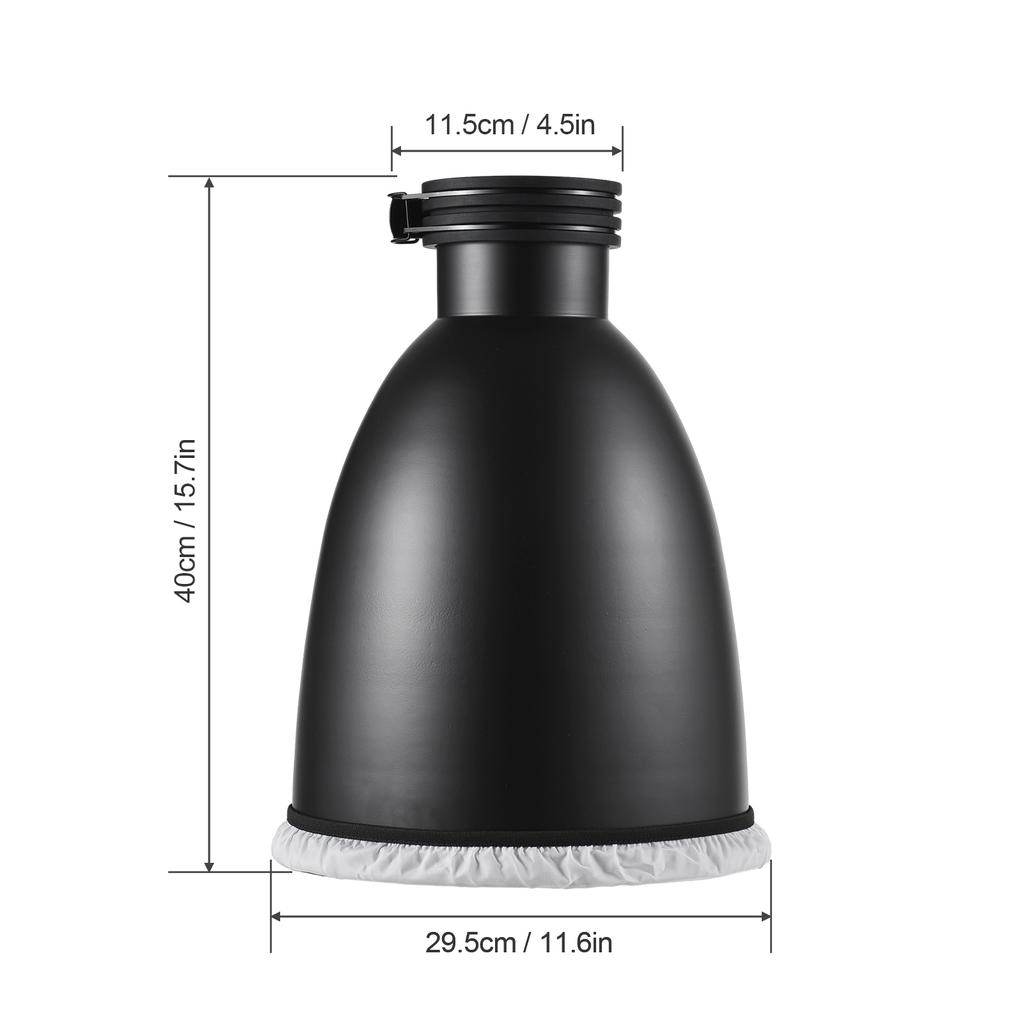 11,6-дюймовая портретная тарелка с креплением Profoto, телескопическим зумом, отражателем, рассеивателем, абажуром и