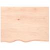 VidaXL Wall Shelf 80x60x2 Cm Solid Untreated Oak Wood 363551