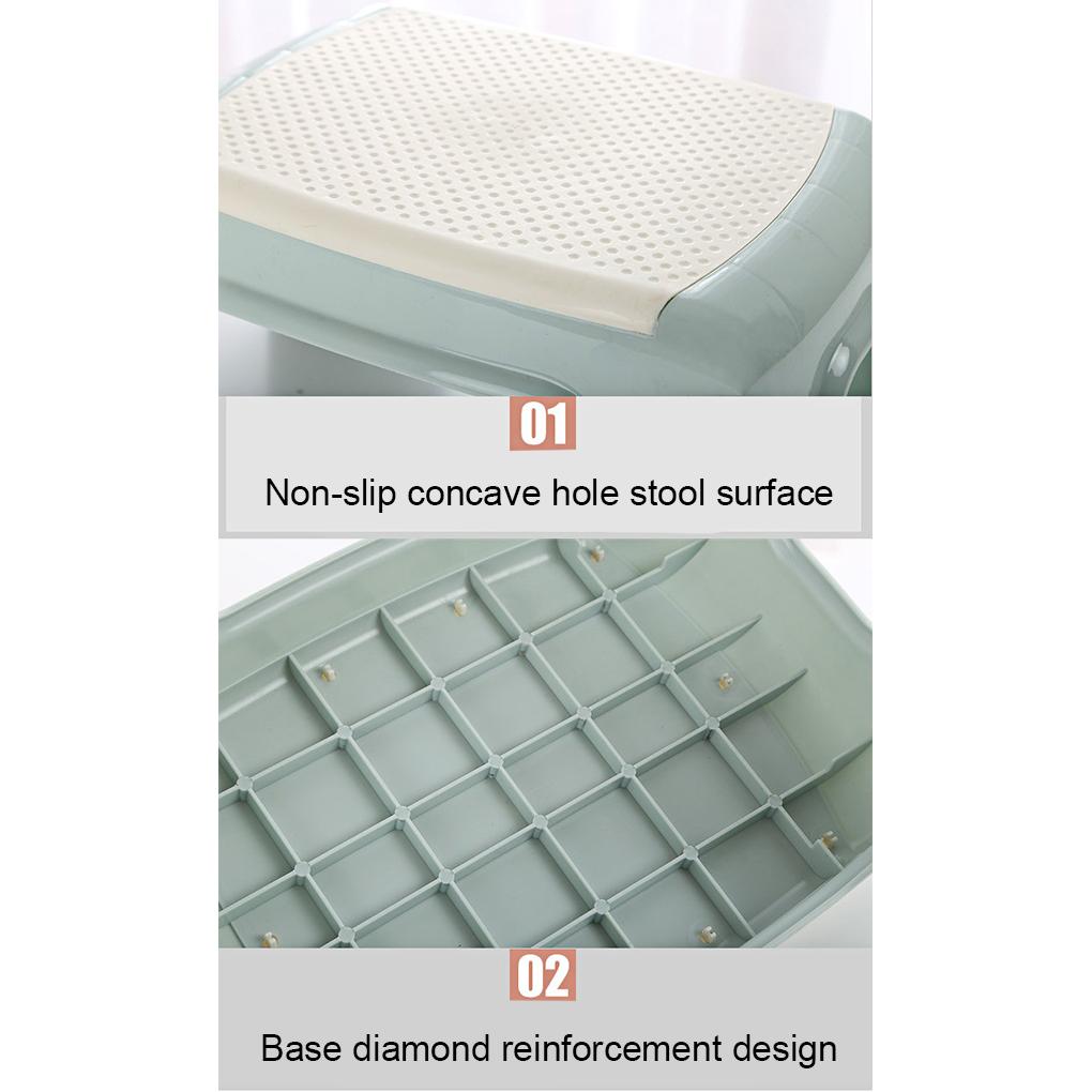 Пластиковый табурет-стремянка Нескользящий толстый табурет Сиденье для пеленания Мебель Скамейка Ванная Спальня Туалет Детский сад