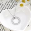 S925 Silver Women's Geometric Zircon Pendant Necklace