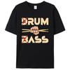 Забавные футболки Drum & Bass / Rum & B-Ass Lovers Drummer Leisure для мужчин, женская хлопковая футболка с коротким рукавом, повседневные винтажные топы